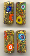 Klimt Millefiori Gold Gemmato 20x9 MM Tubes